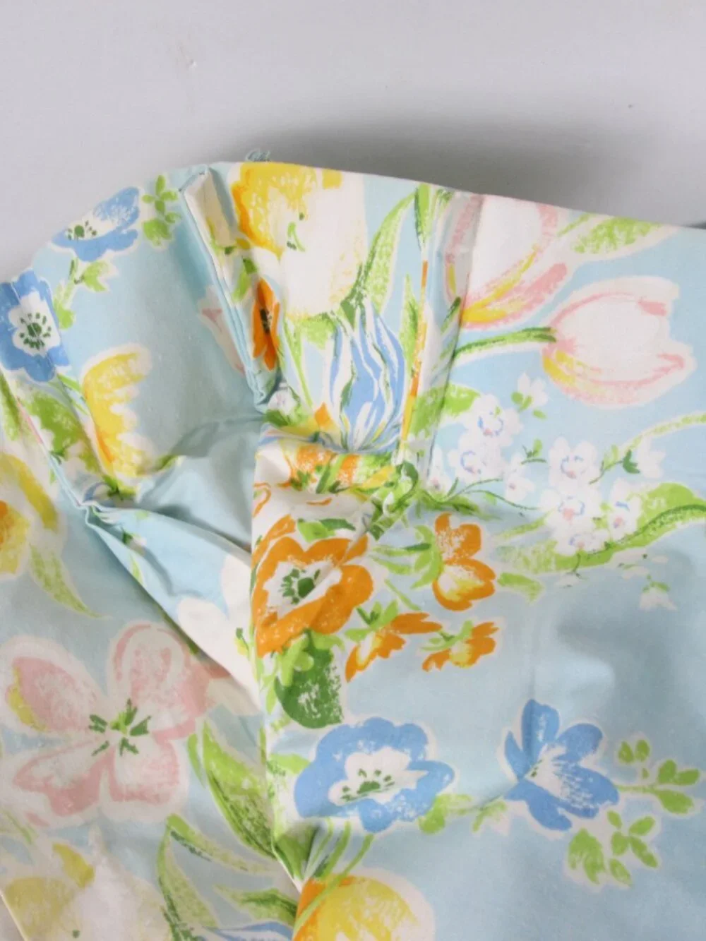Vintage JC Penney Fashion Manor 2 Floral Pinch Pleat Header Curtains 78